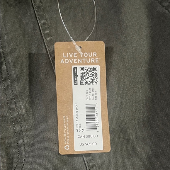 Eddie Bauer Dark Olive Women's Cargo Shorts Size 14 - Picture 3 of 7